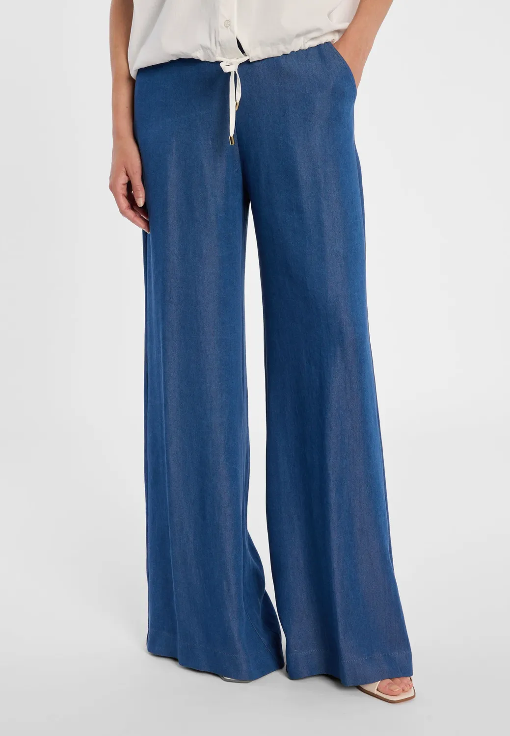 Ana Alcazar Doena pantaloni palazzo denim estivi fluidi