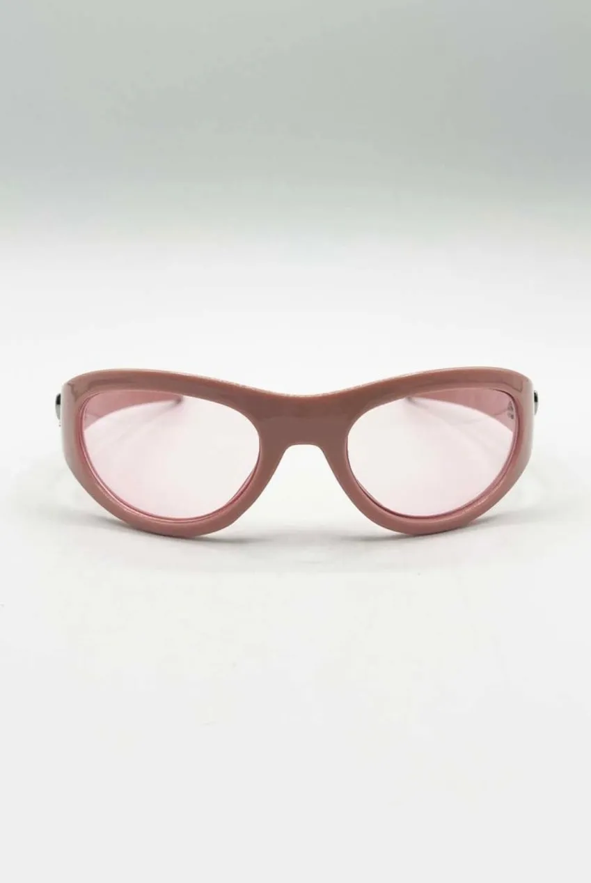 SVNX Wrap Around Racer Bow occhiali rosa avvolgenti