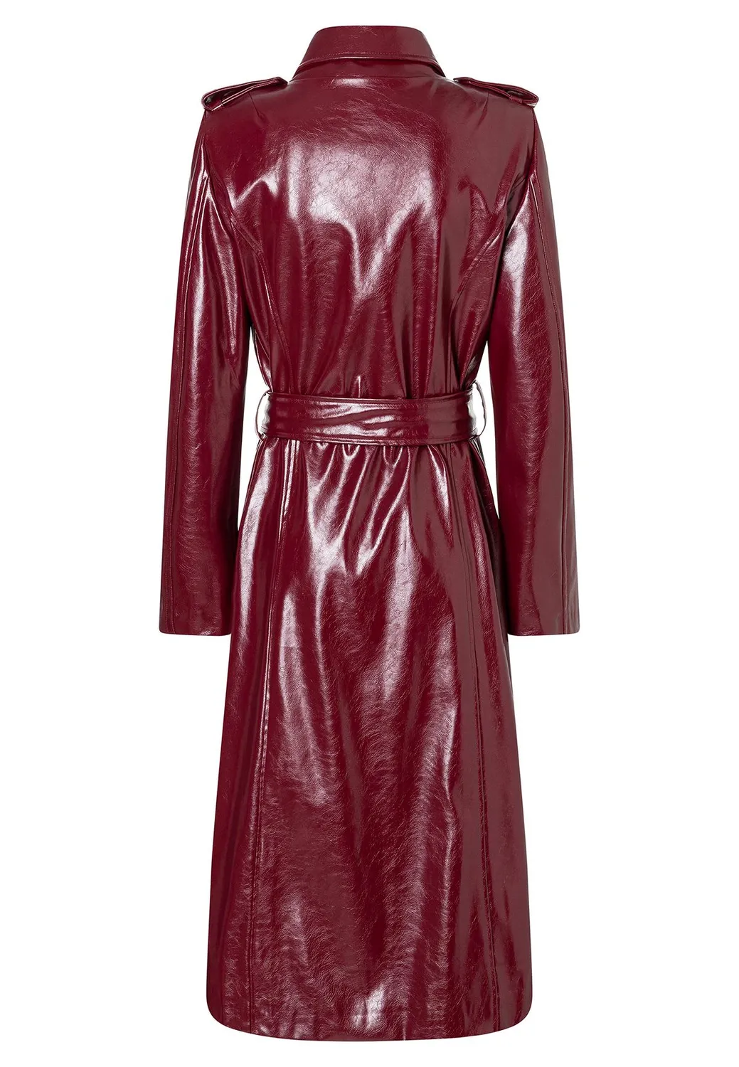 Ana Alcazar Acela trench bordeaux vernice