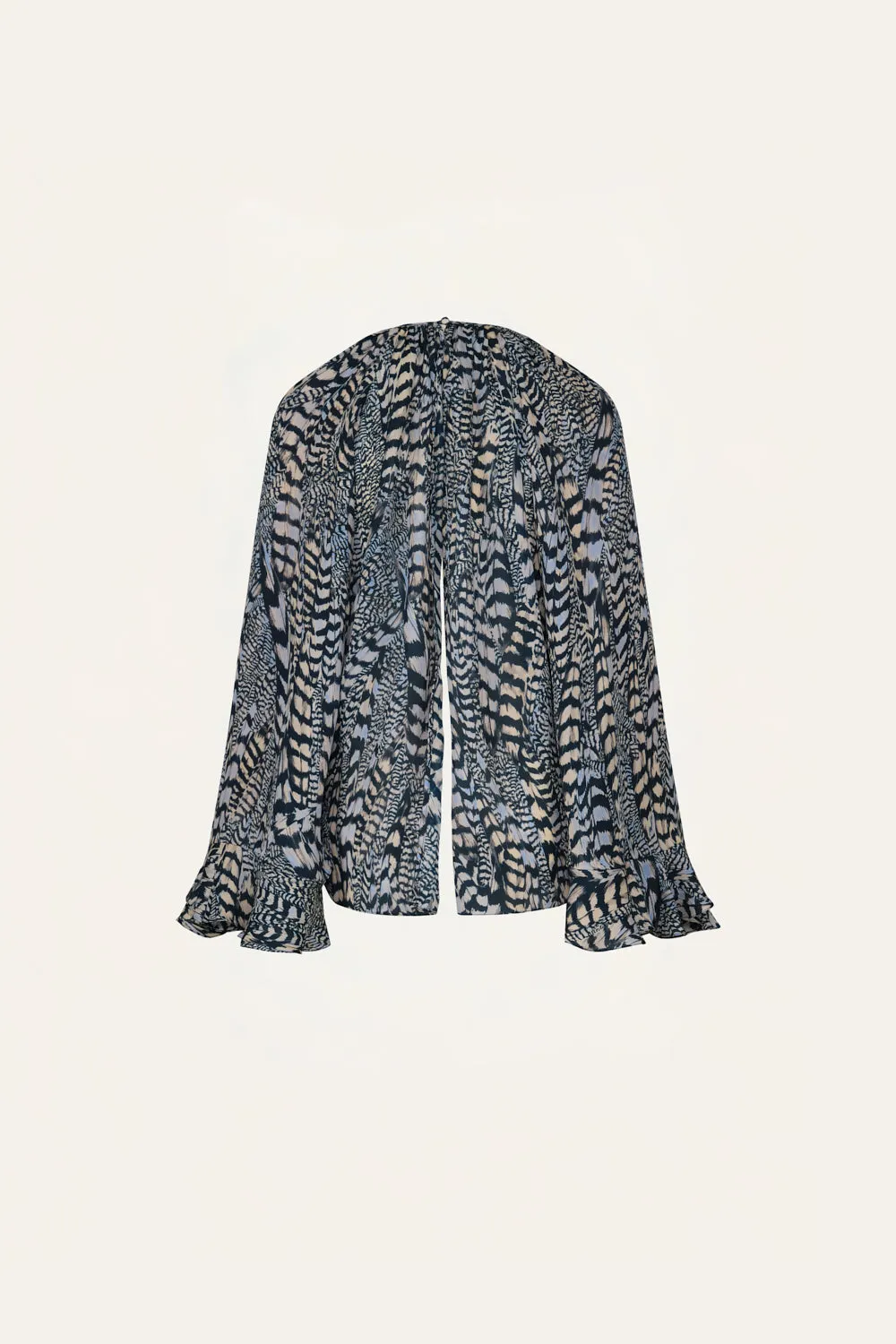 Johanna Ortiz La Bohemia top seta blu navy