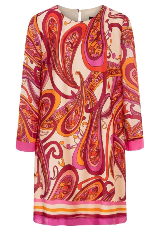 Ana Alcazar Wegala abito chiffon fantasia paisley