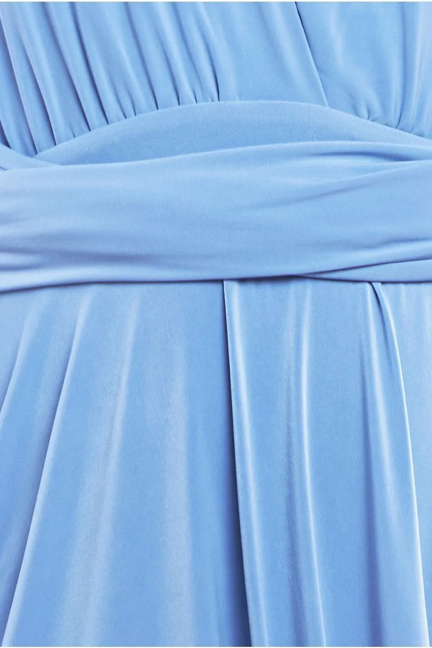 Goddiva Multiway abito mini powder blue multiway