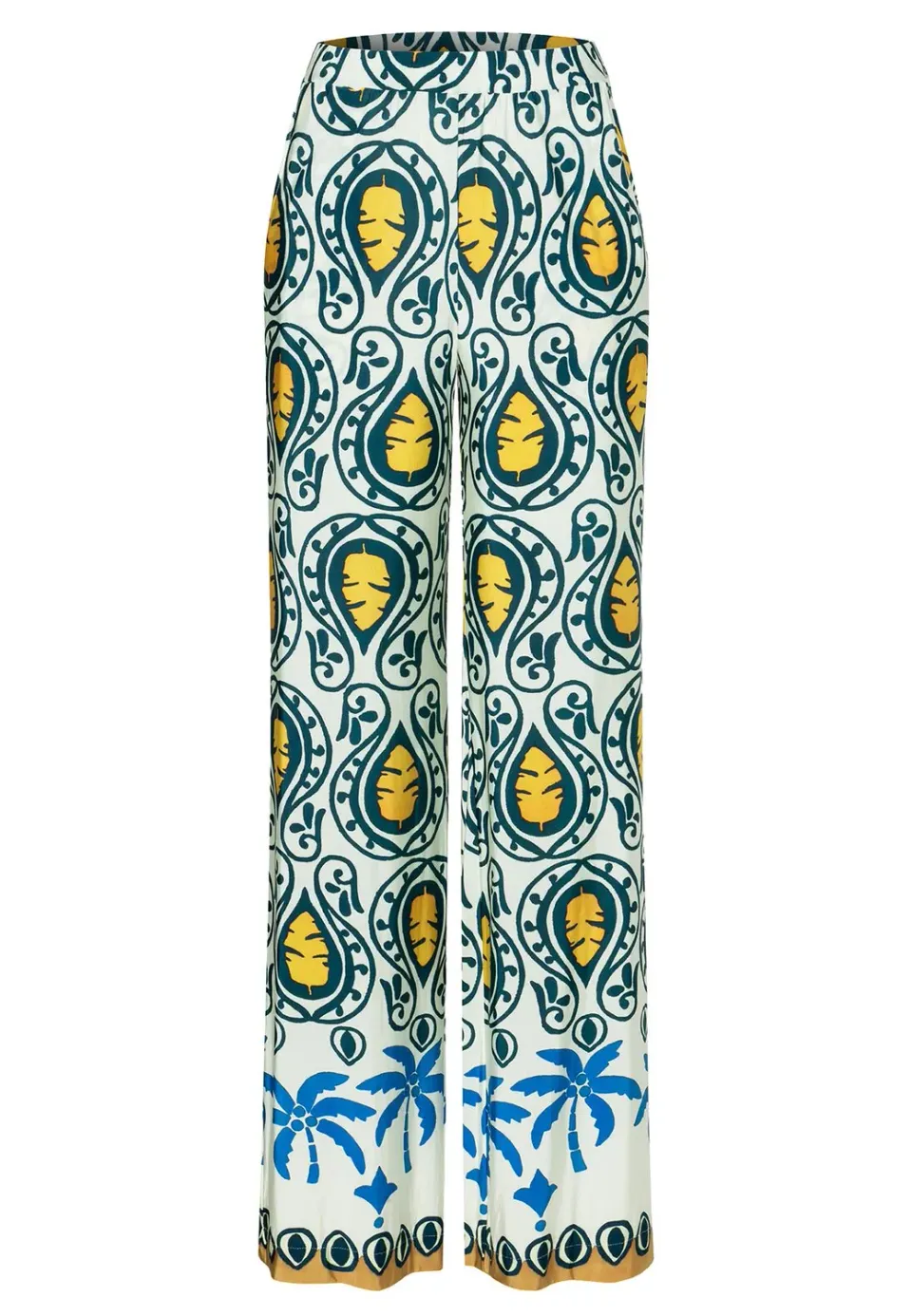 Ana Alcazar Winara pantaloni stampa palme jersey