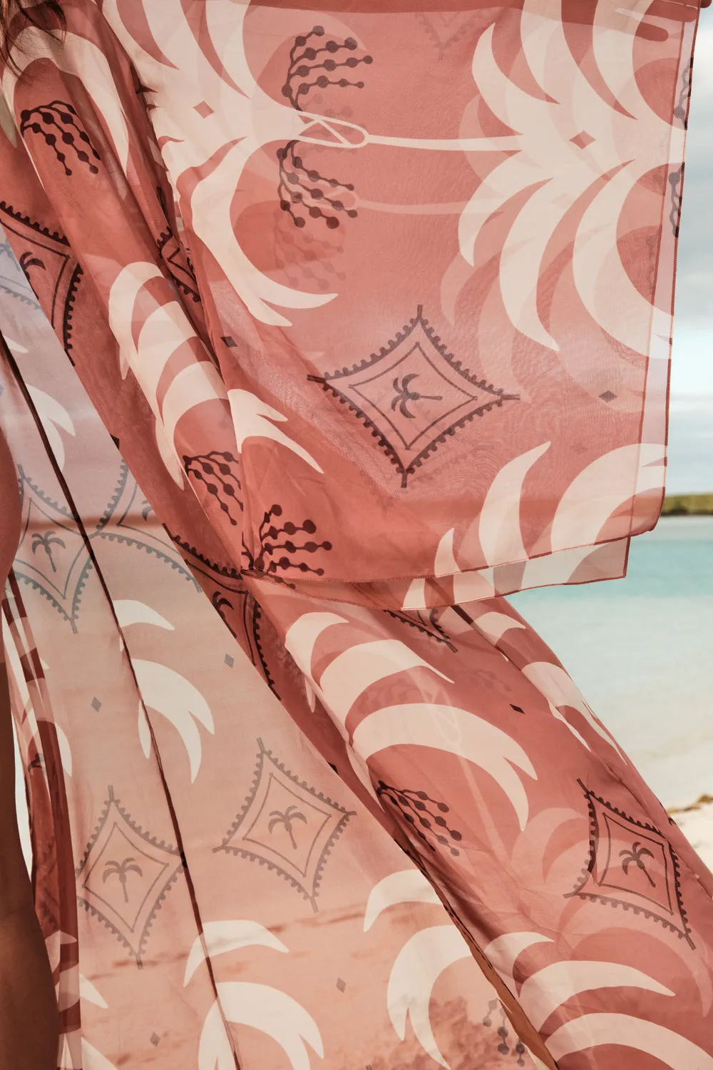 Johanna Ortiz Amazon kimono pesca georgette cintura
