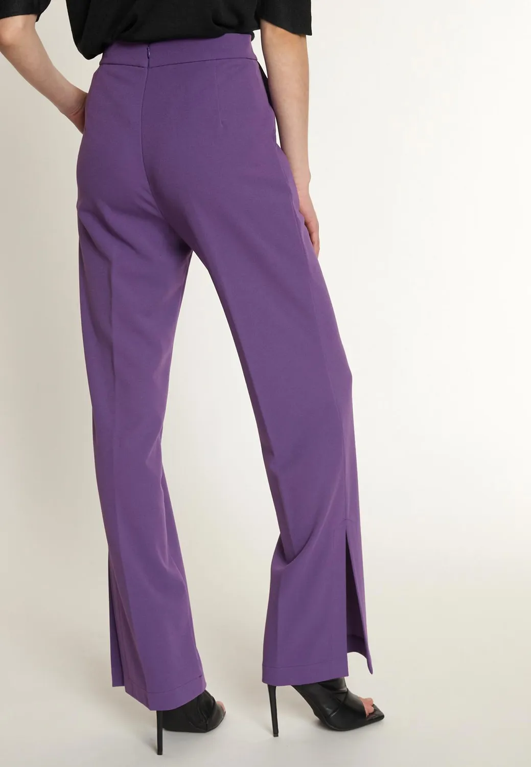 Ana Alcazar Oawi pantaloni eleganti melanzana