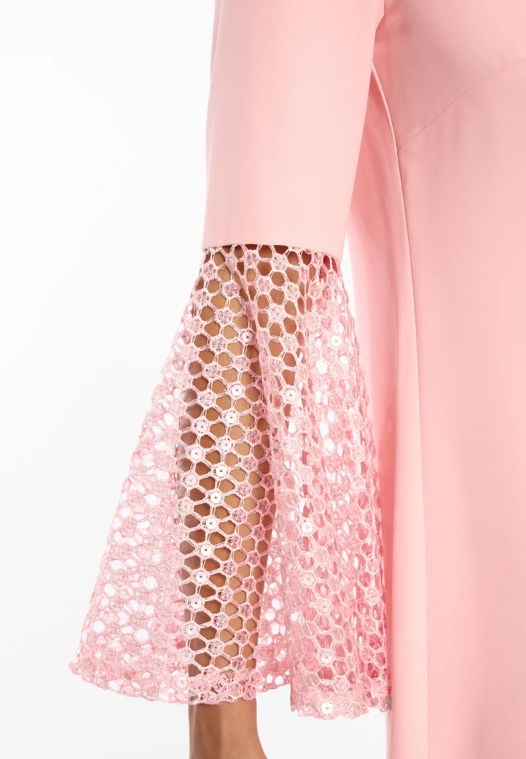 Ana Alcazar Dalya abito tunica rosa pizzo maniche