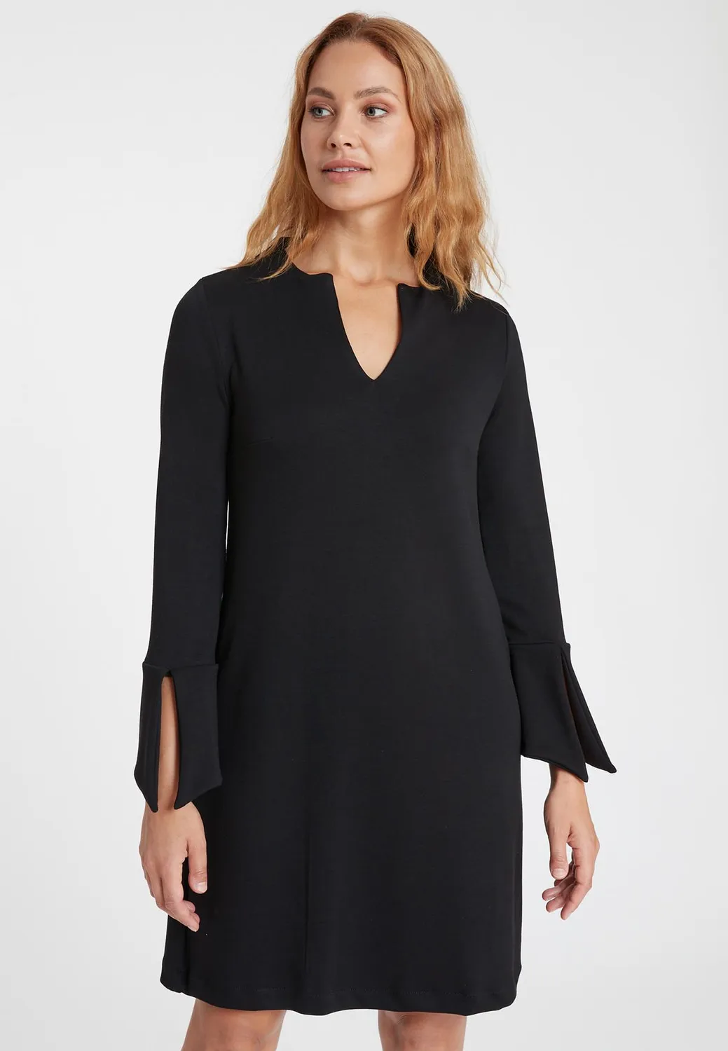 Ana Alcazar Sebari abito tunica jersey nero