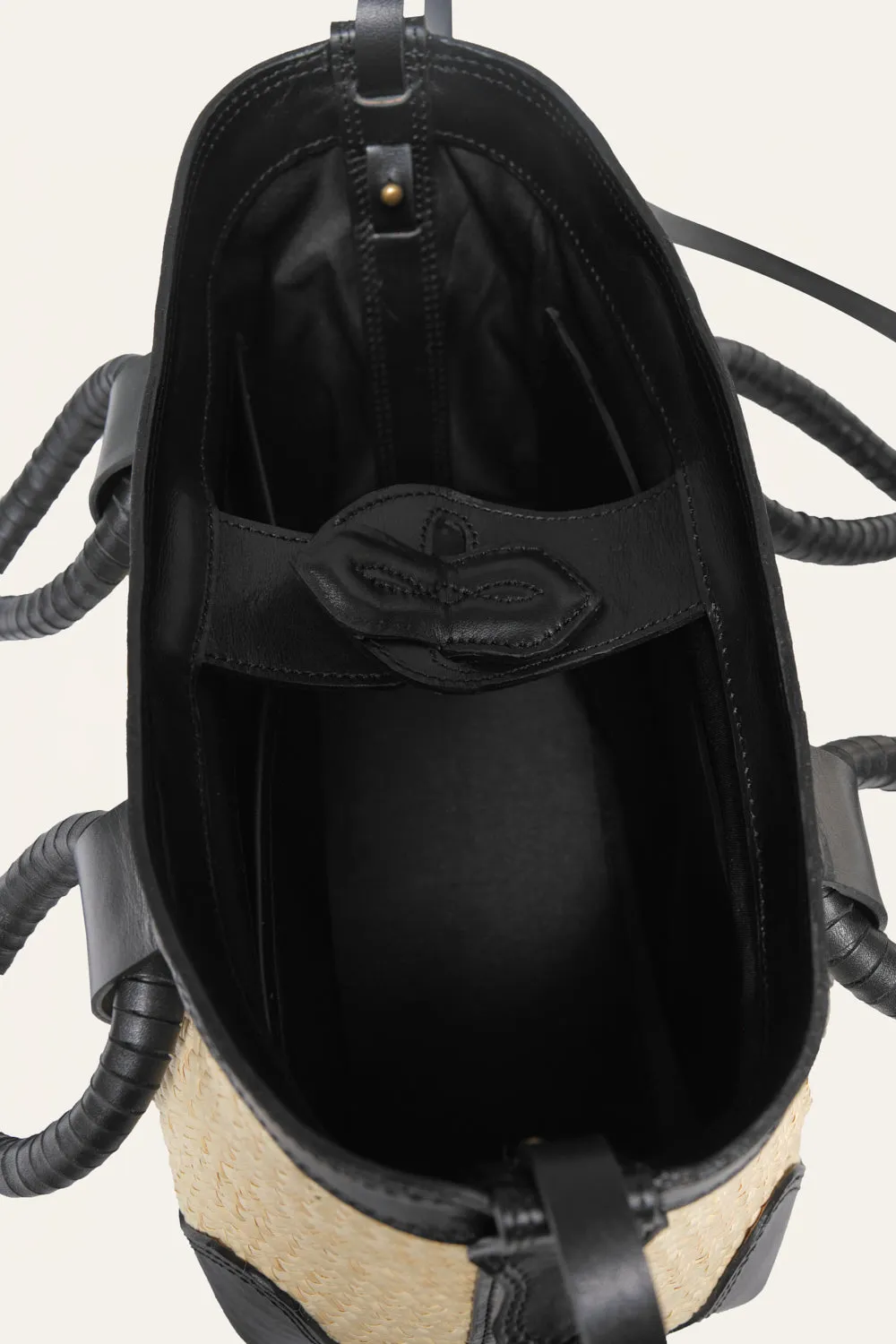 Johanna Ortiz Ranch Legacy tote ecru pelle iraca