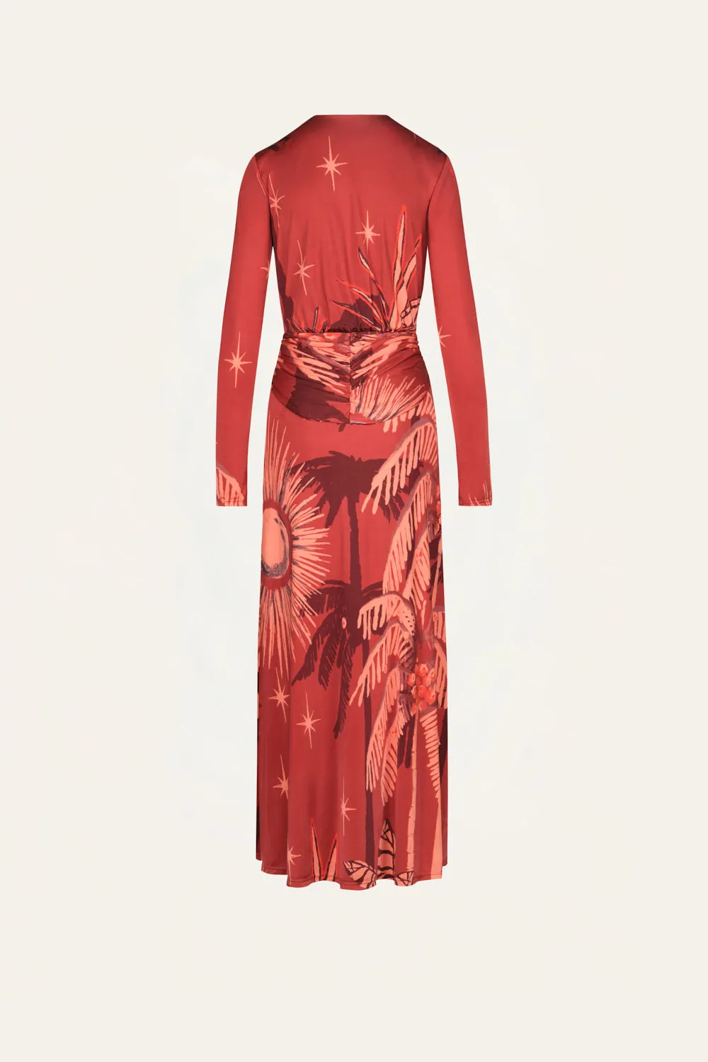 Johanna Ortiz Coral Marino abito maxi rosso jersey