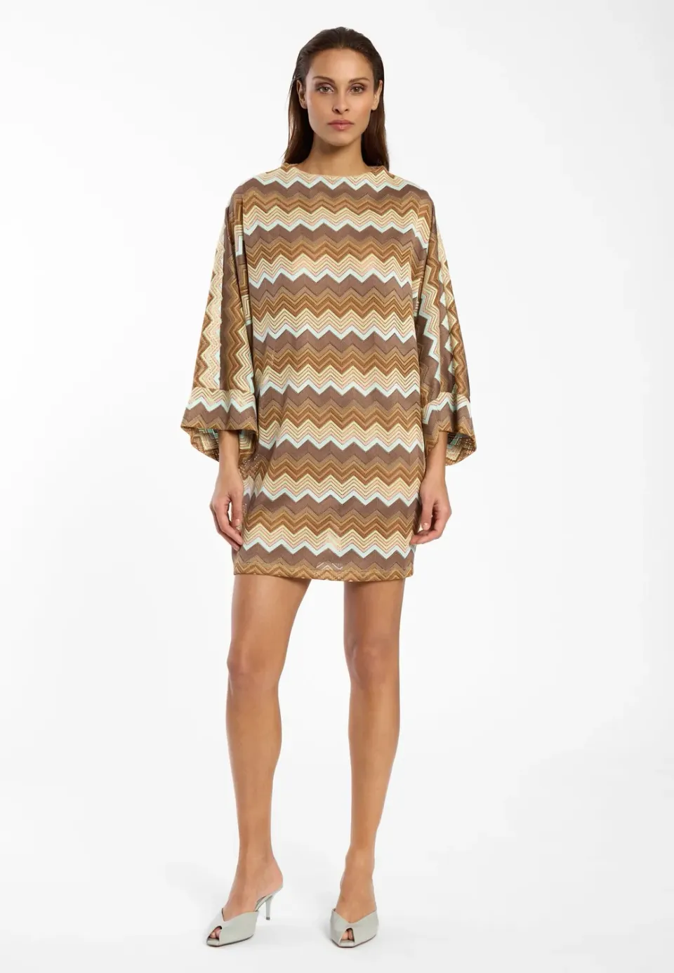 Ana Alcazar Dirli mini abito maglia zigzag