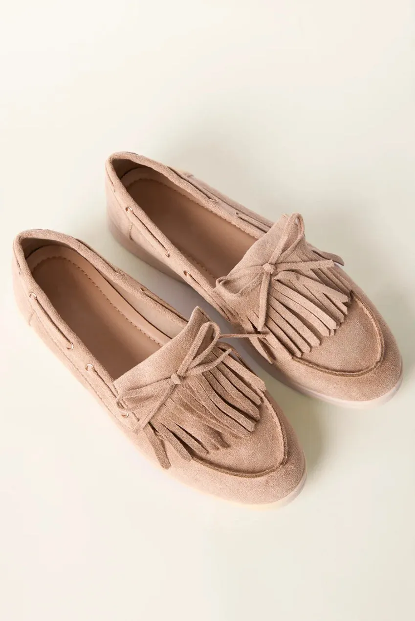 Blue Vanilla Tassel mocassini beige con nappa