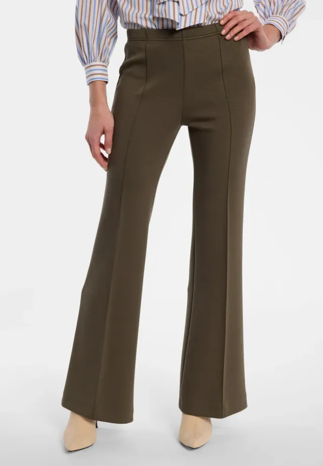 Ana Alcazar Ewgony pantaloni bootcut kaki vita alta
