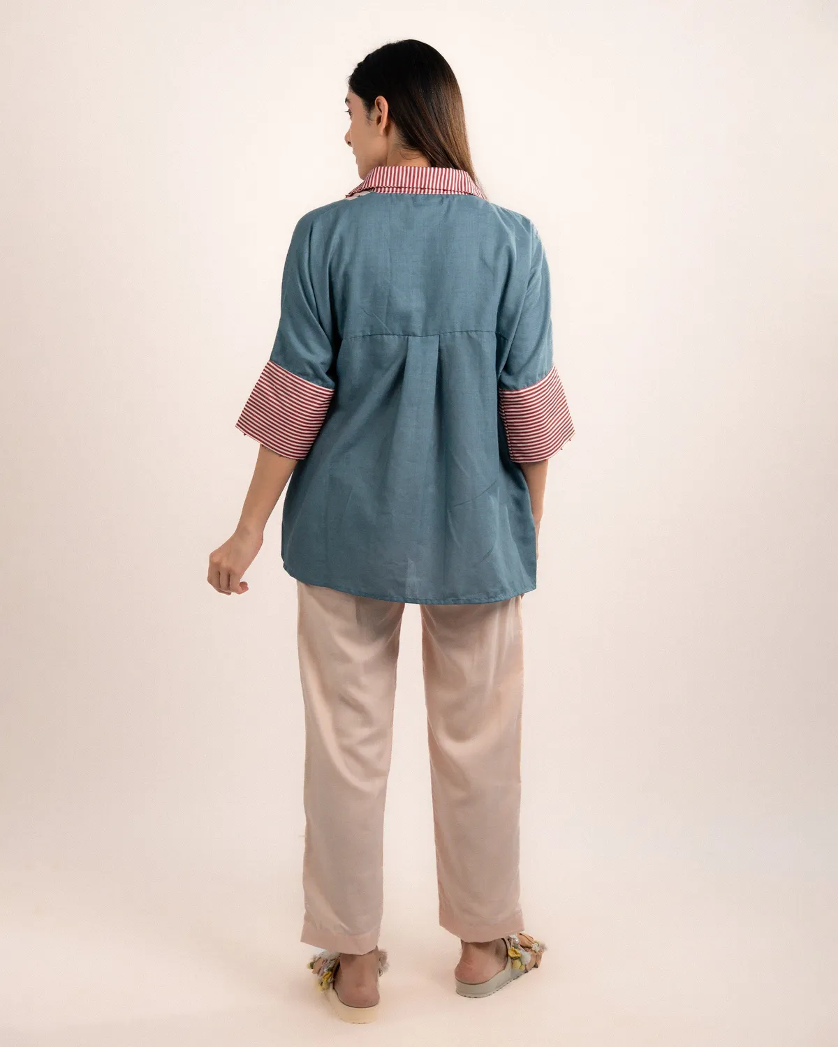 Our Dve Dova Shirt camicia Normandy Blue modal