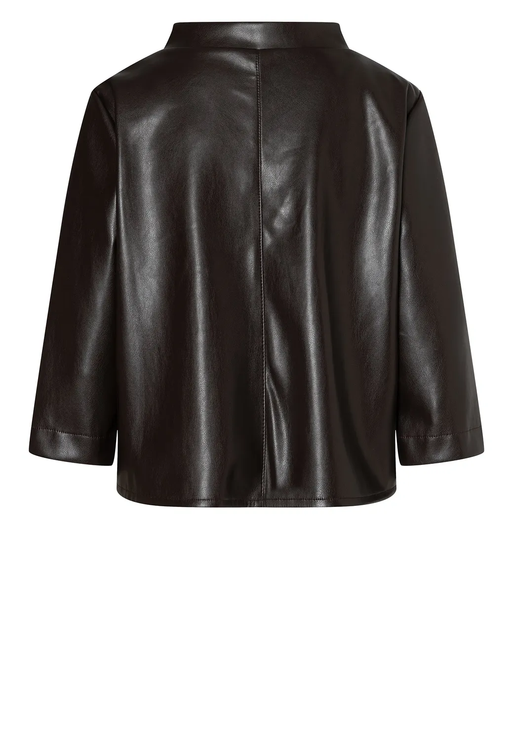 Ana Alcazar Enyras blusa ecopelle marrone espresso