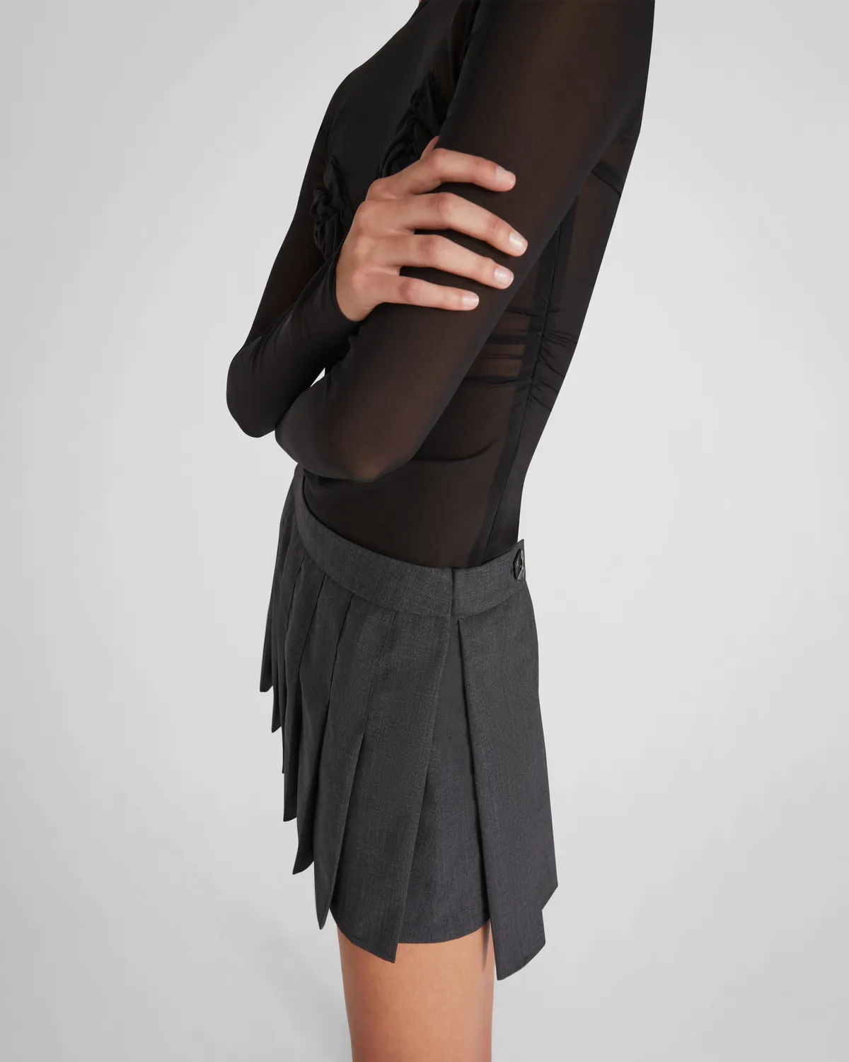 Violante Nessi Doria top nero seta georgette