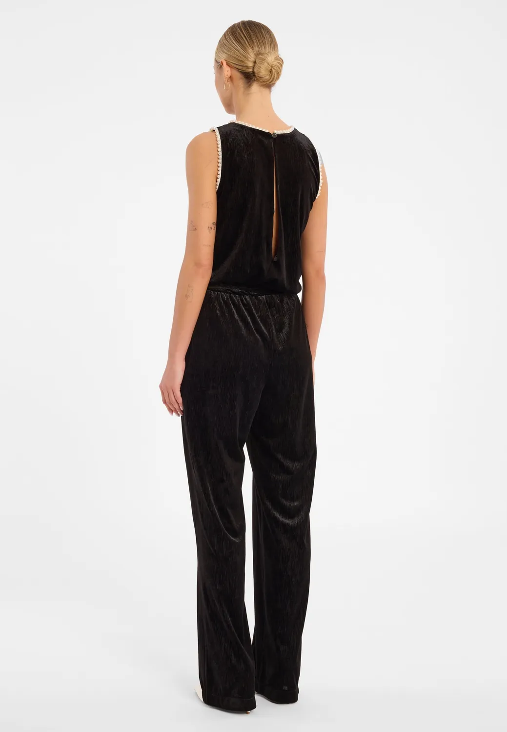 Ana Alcazar Cesali jumpsuit velluto nero