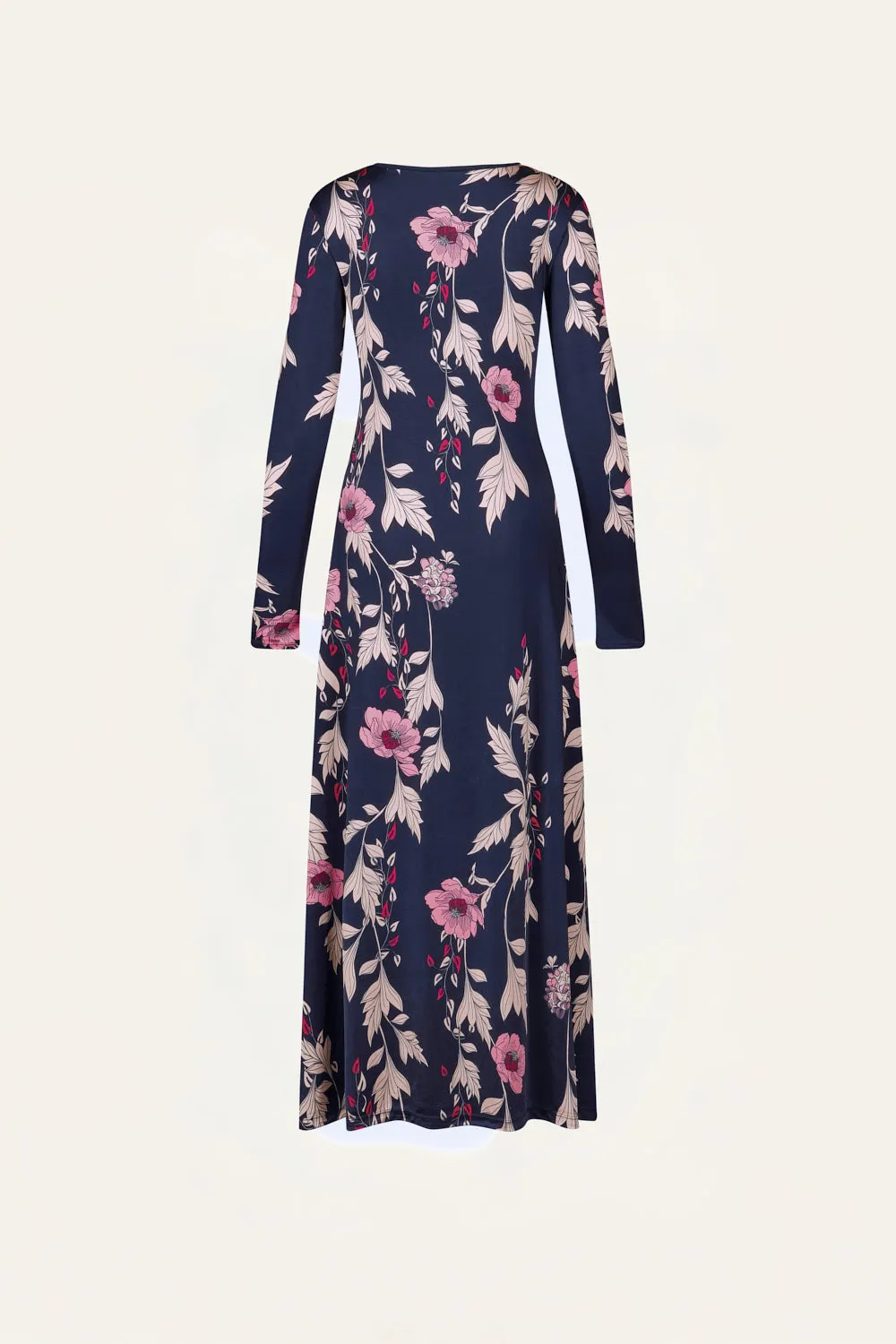 Johanna Ortiz Alma Bordada abito midi navy jersey