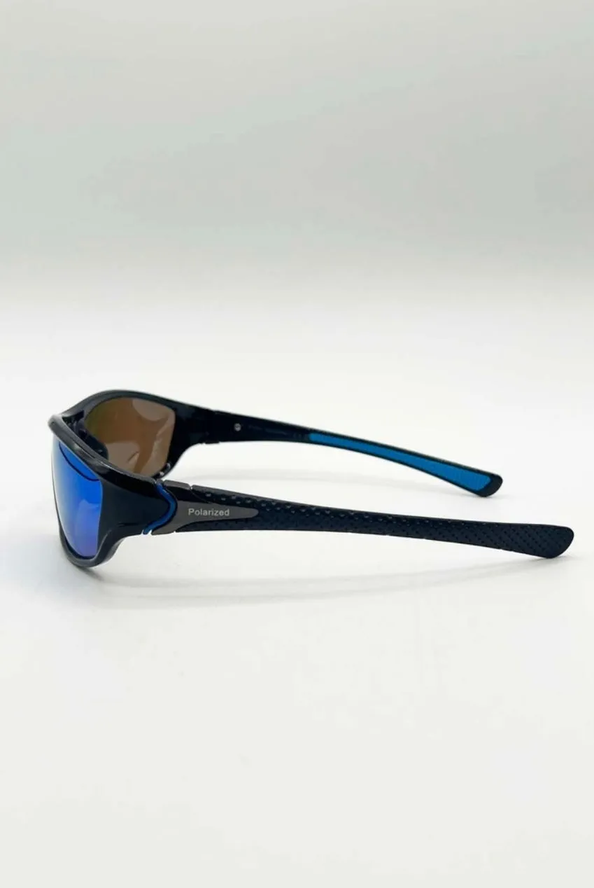 SVNX Outdoor Racer occhiali da sole nero blu UV400