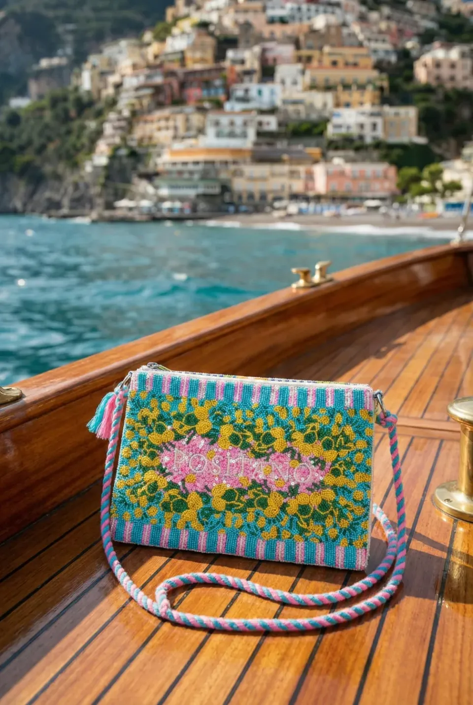 Antica Sartoria FC706 pochette cotone gialla astratta