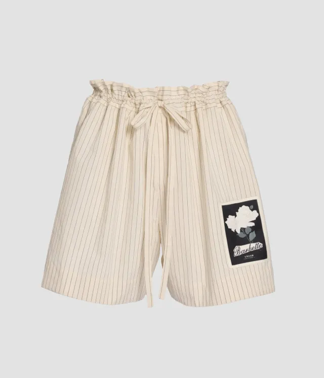 Erdem Pinstripe Cotton Shorts pantaloncini gessati