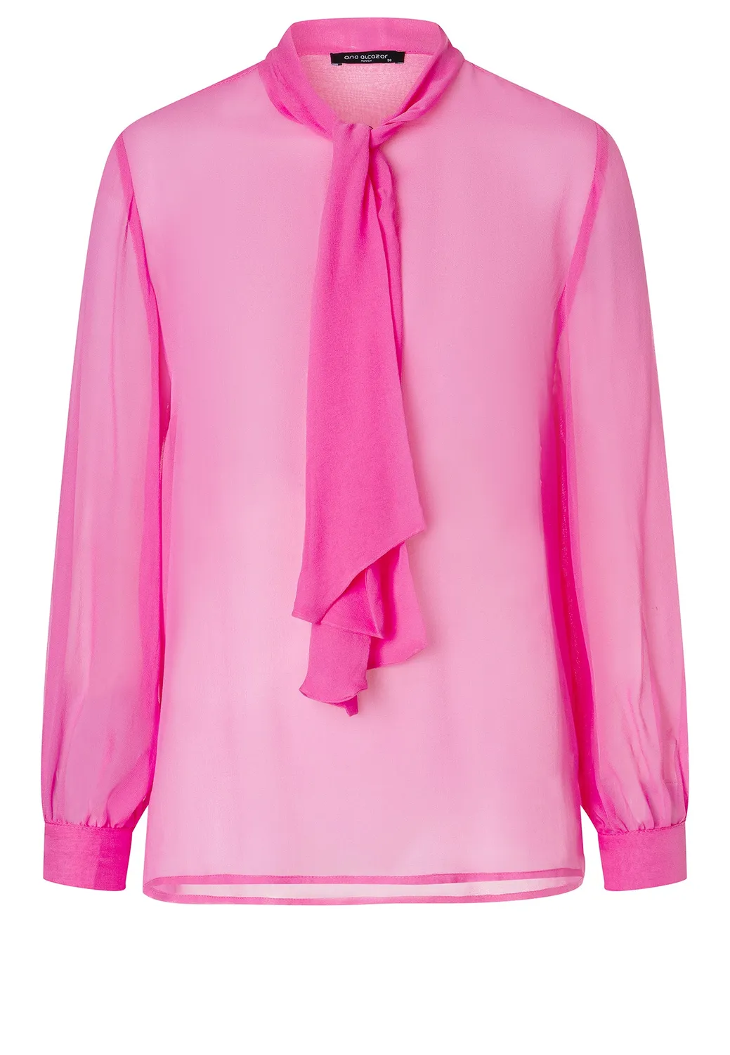 Ana Alcazar Cosie camicia chiffon rosa con fiocco