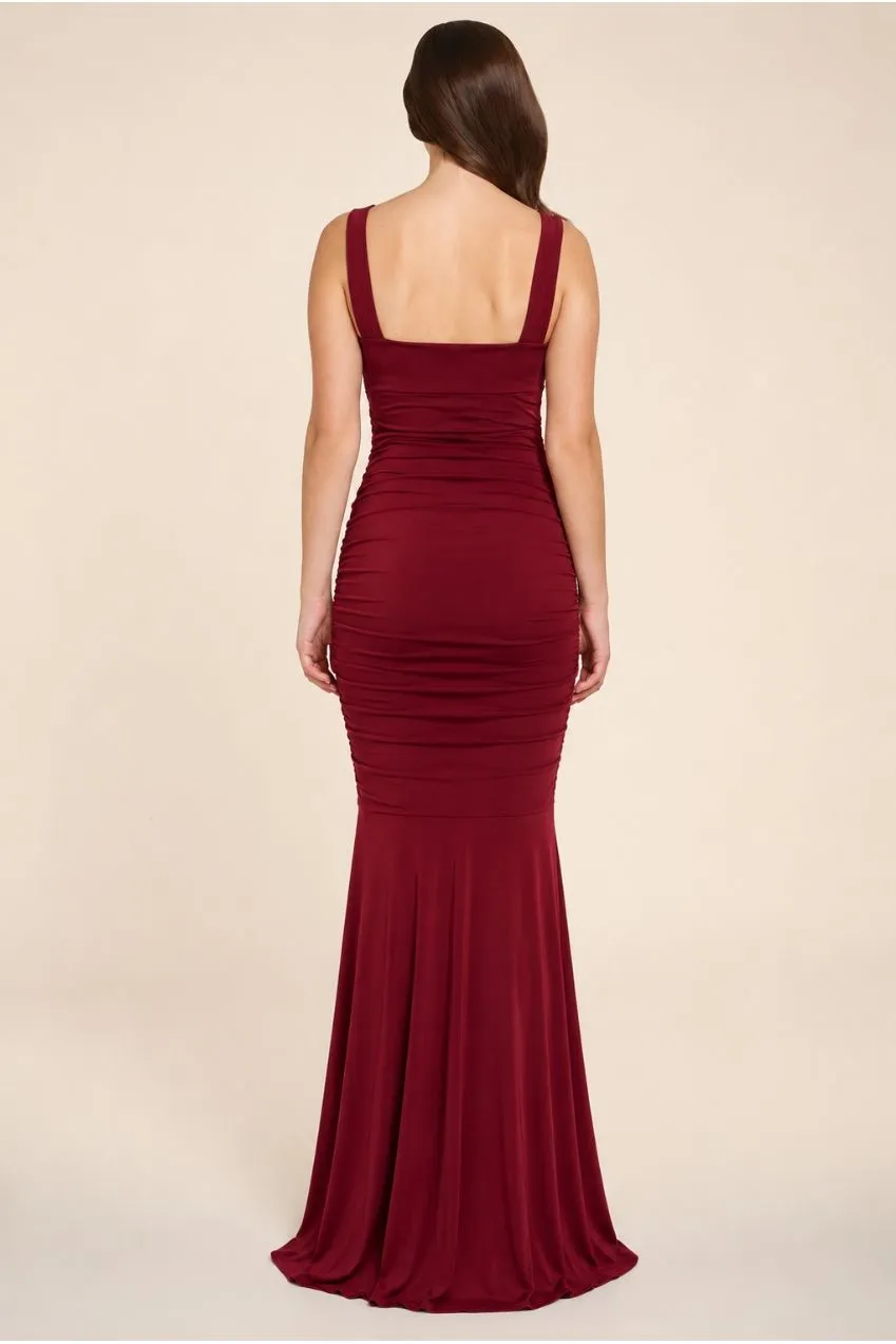 Honor Gold Gabby Berry Maxi Fishtail abito sirena