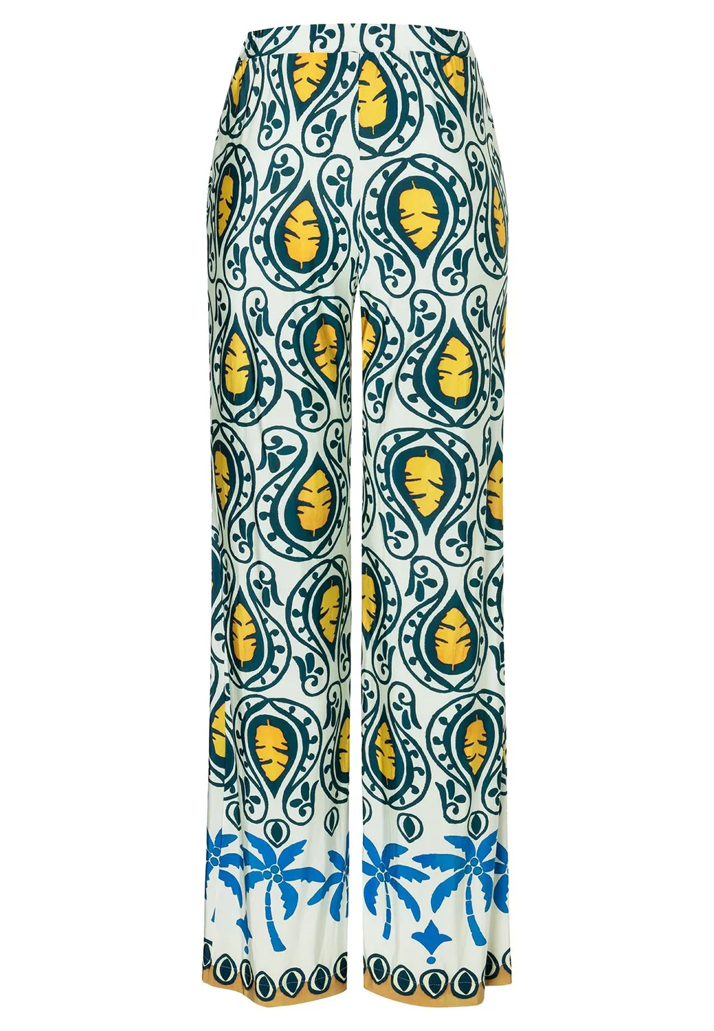 Ana Alcazar Winara pantaloni stampa palme jersey