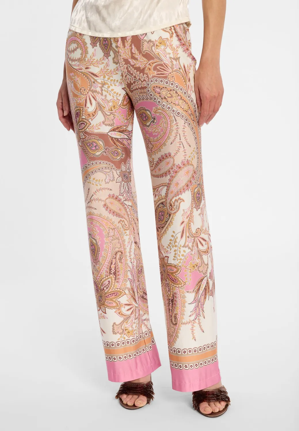 Ana Alcazar Donah pantaloni jersey rosa fantasia