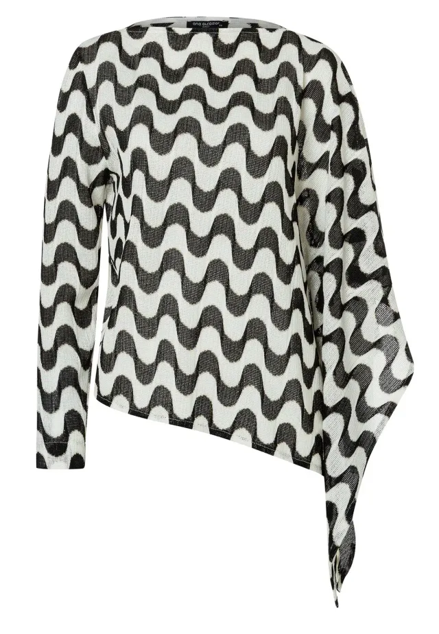 Ana Alcazar Zoria top maglia fantasia onde