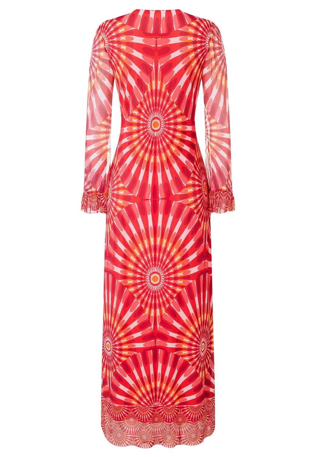 Ana Alcazar Pesali caftano batik rosso ciliegia
