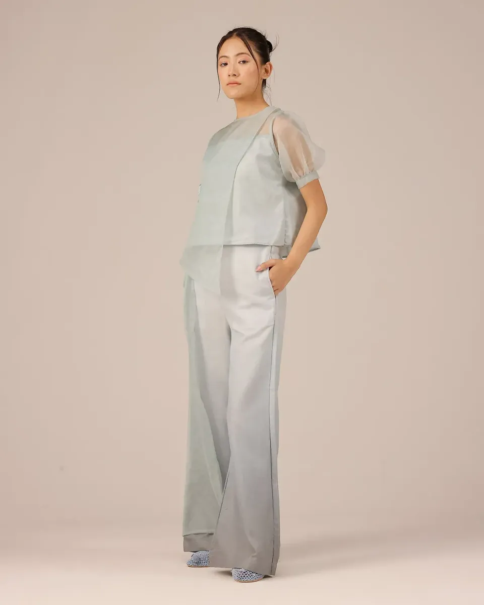 Our Dve Blum Jelly Top top grigio organza