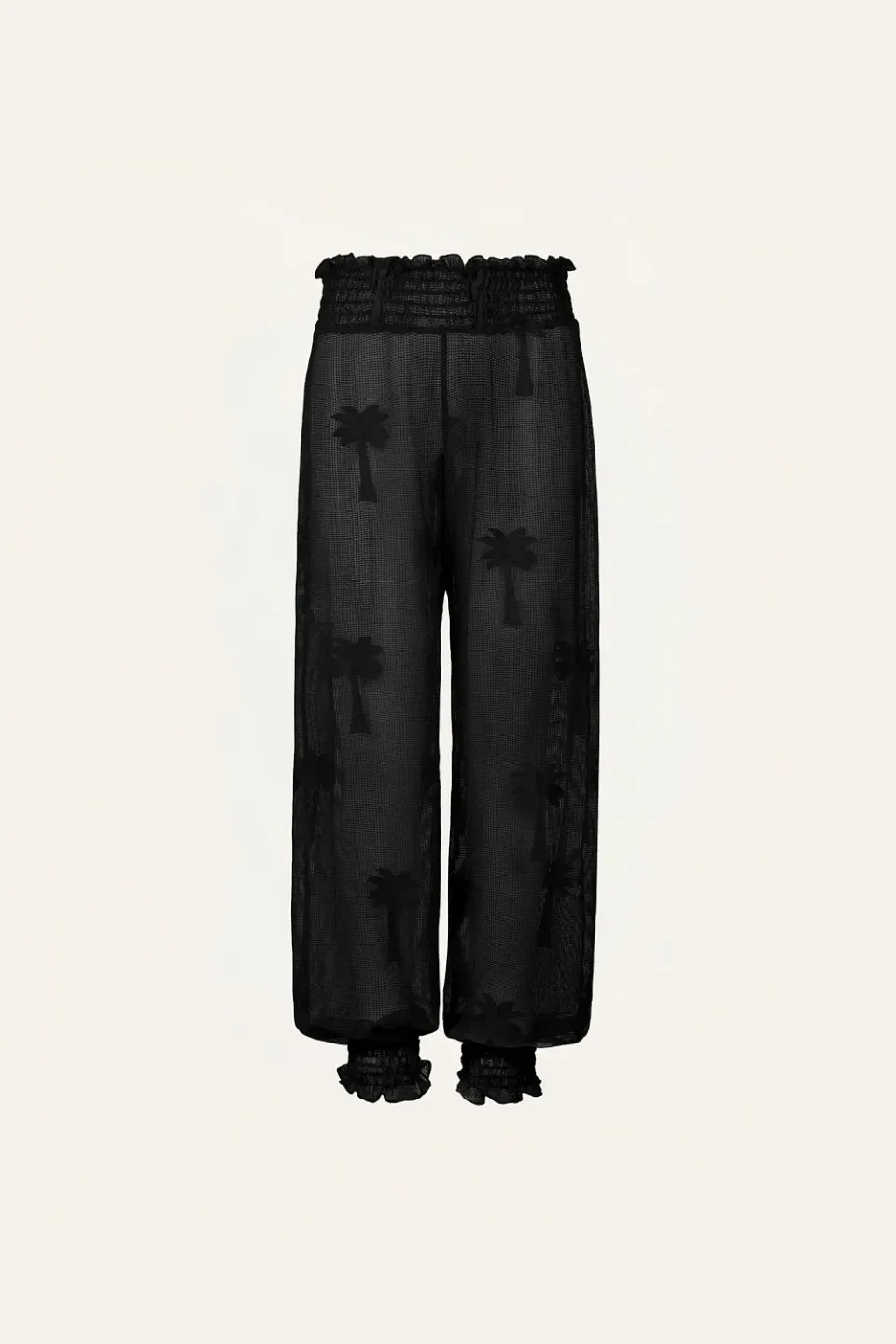 Johanna Ortiz Palm Nomad pantalone mare nero in cotone