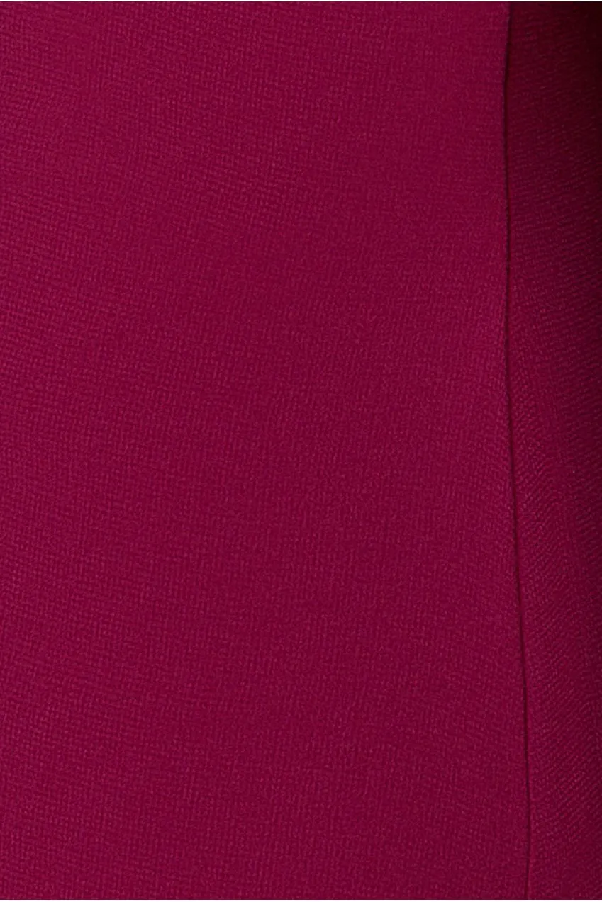 Goddiva Cross Front abito maxi magenta chiffon