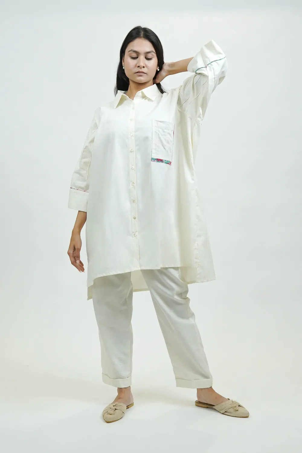 Our Dve S0022 camicia panna cotone anti-fit