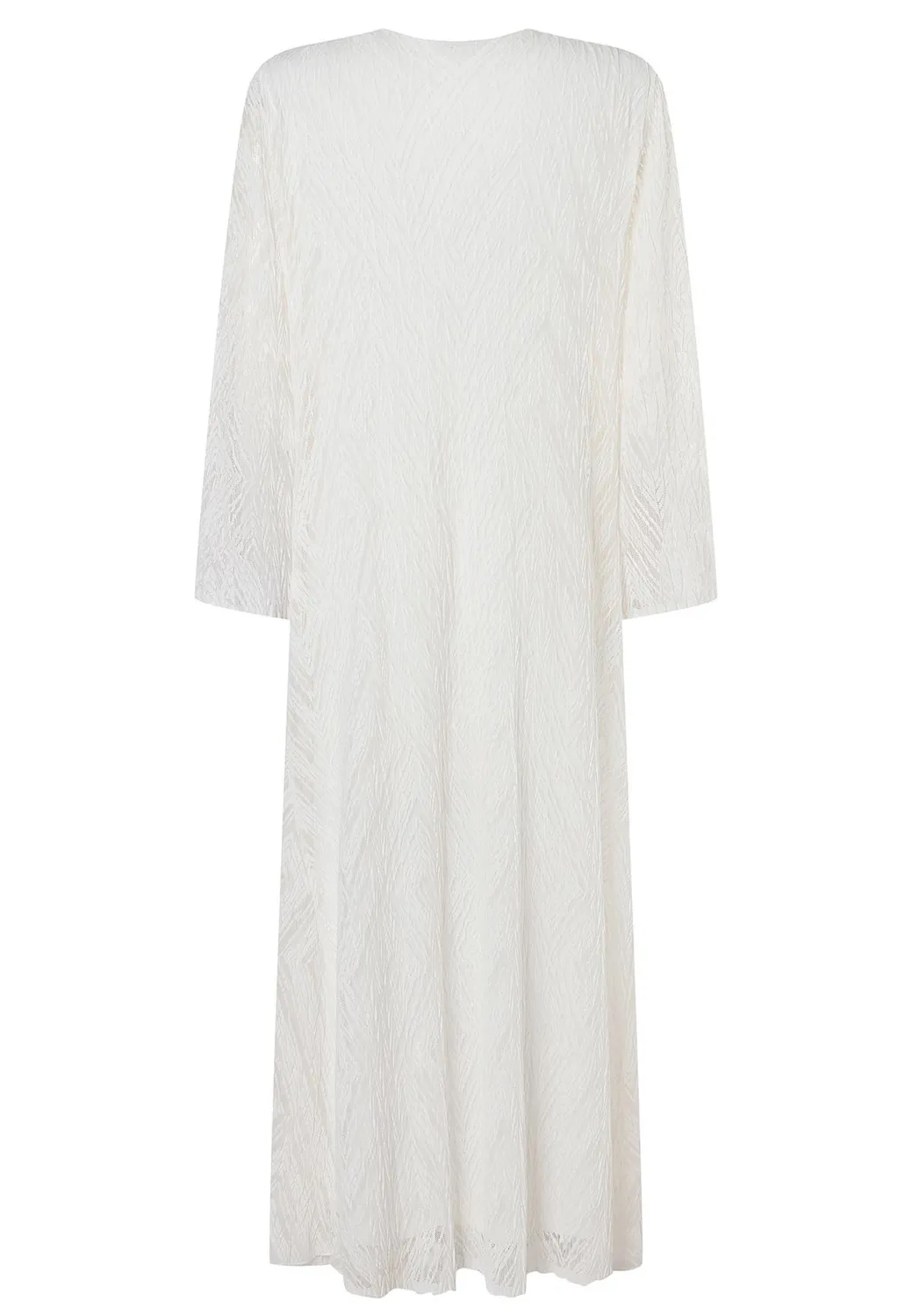 Ana Alcazar Zaira caftano maxi bianco pizzo
