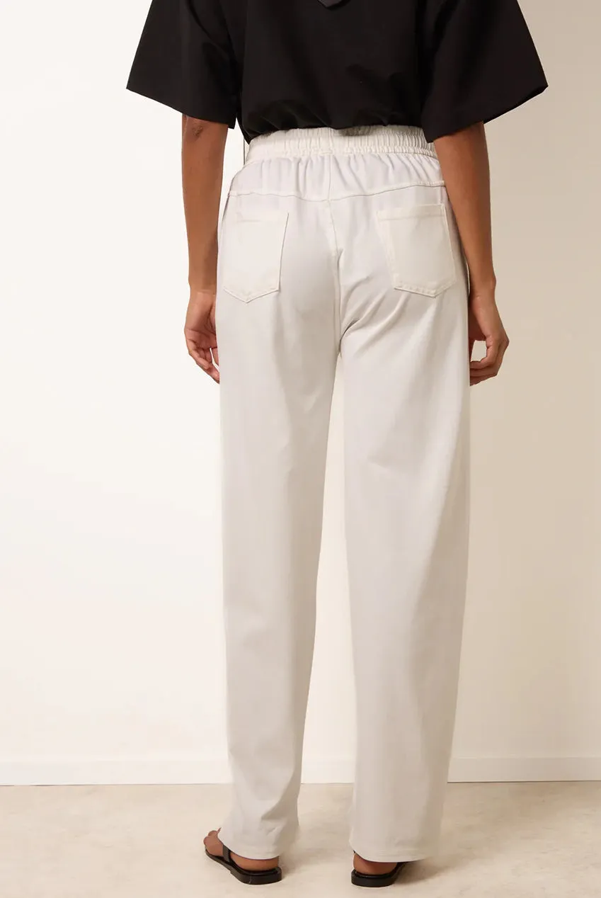 Blue Vanilla Elastic Waist pantaloni donna bianchi flare