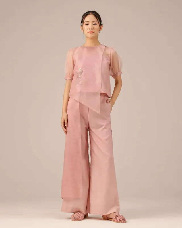 Our Dve Blum Jelly Top top rosa organza