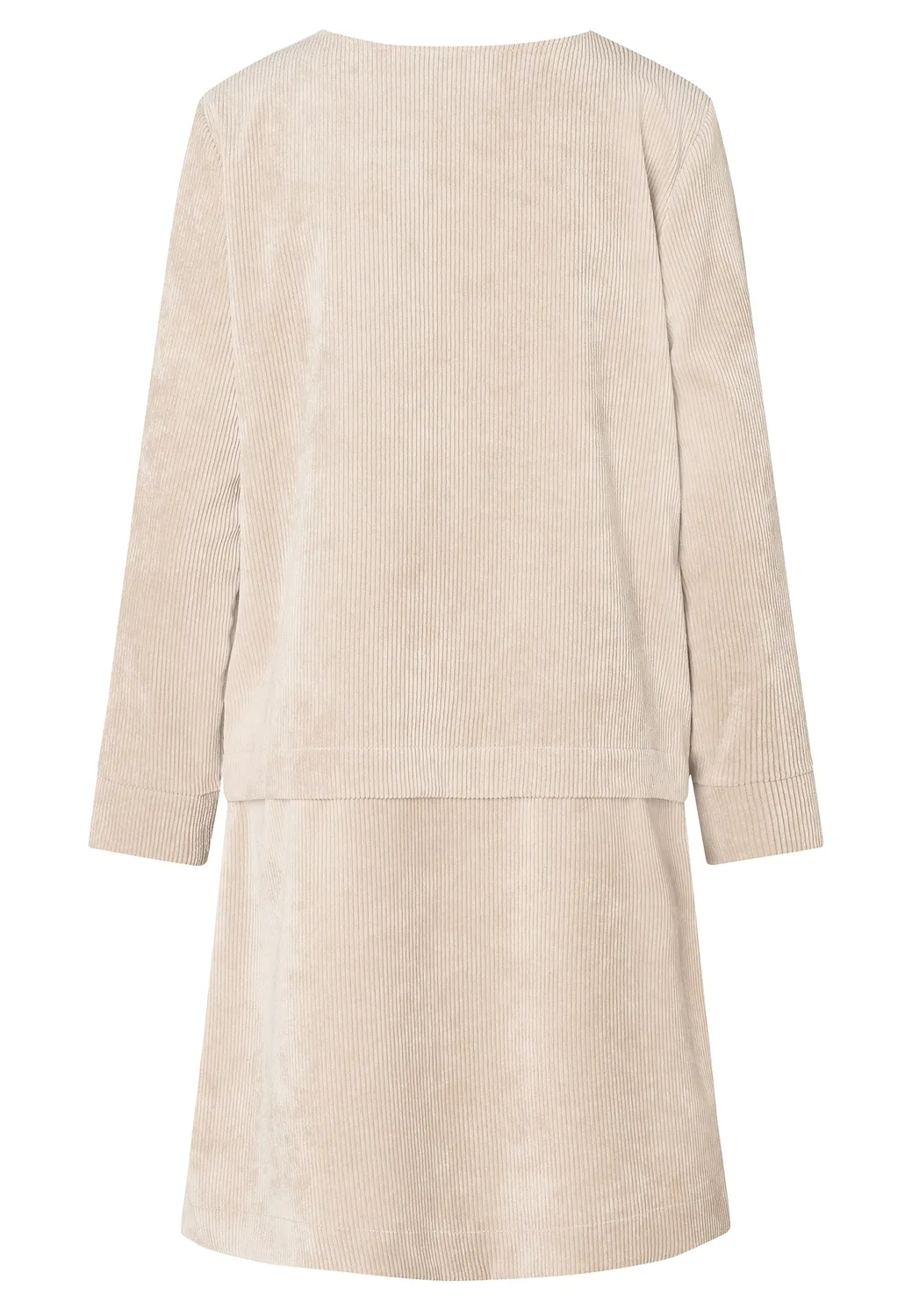 Ana Alcazar Enlive abito velluto beige gonna pieghe
