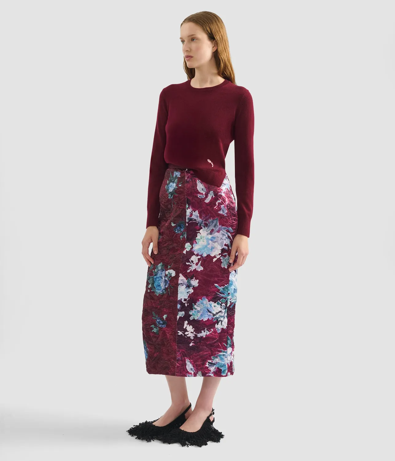 Erdem Cashmere Crew Neck Jumper maglione cashmere ciclamino