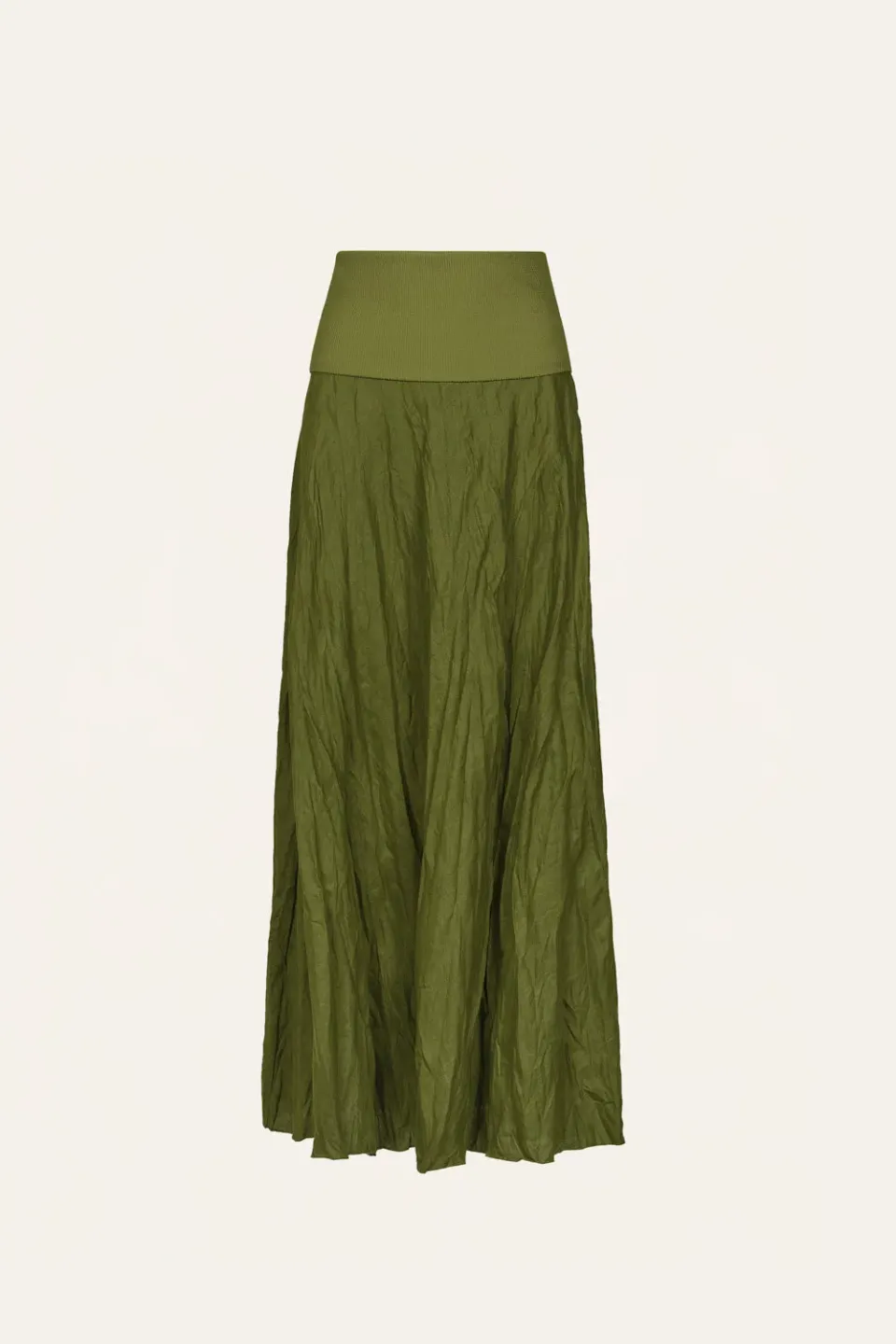 Johanna Ortiz Empowerment Movement gonna midi verde lino