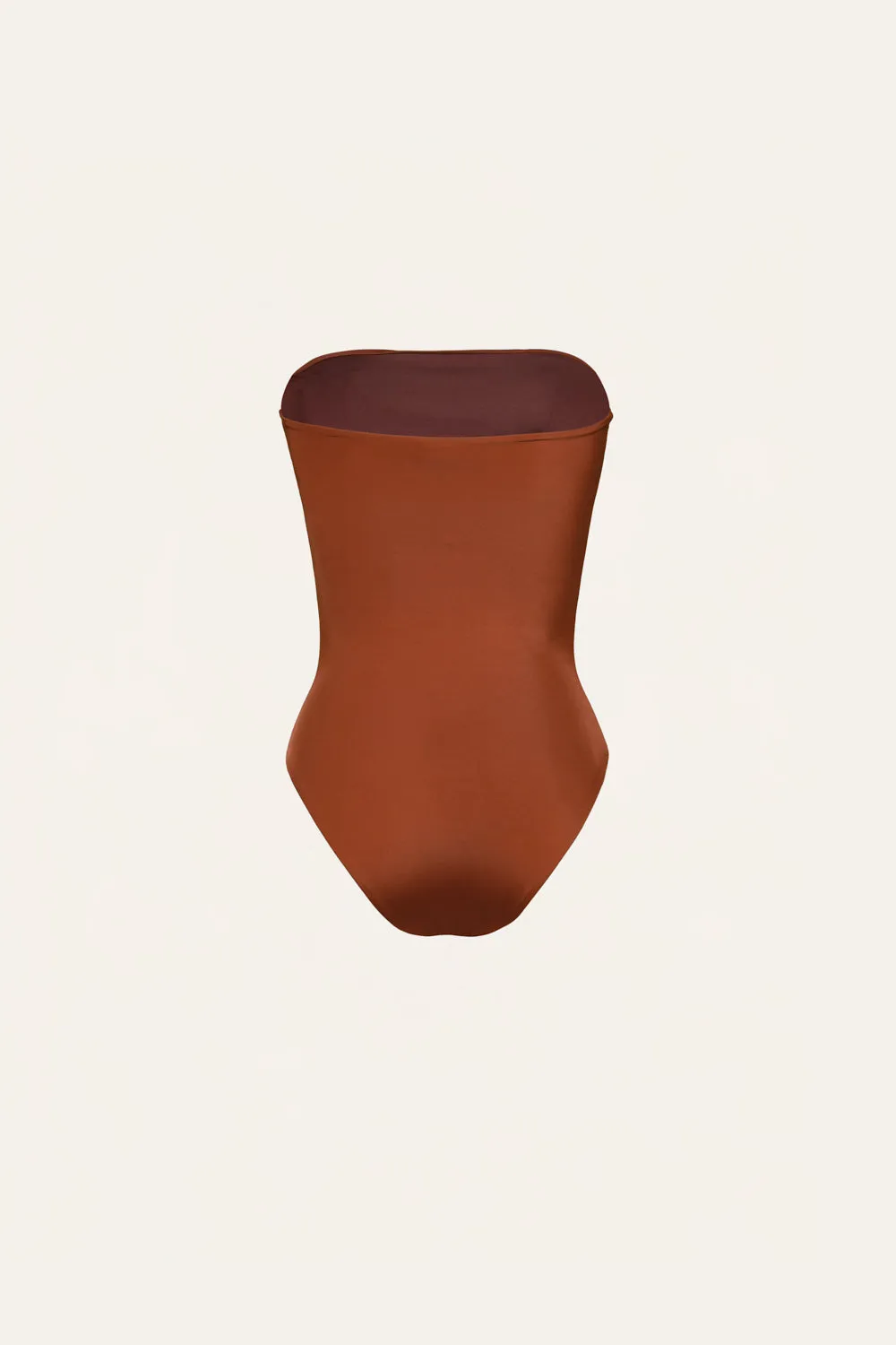 Johanna Ortiz The Classic costume intero marsala cintura conchiglie