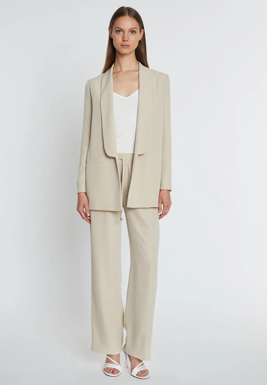 Ana Alcazar Ramina blazer beige viscosa