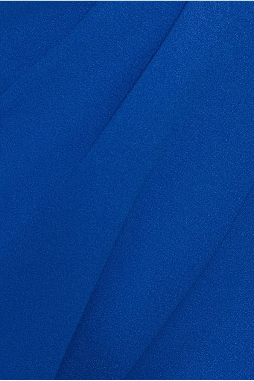 Goddiva Bardot Wrap tuta scollo cuore blu vivo