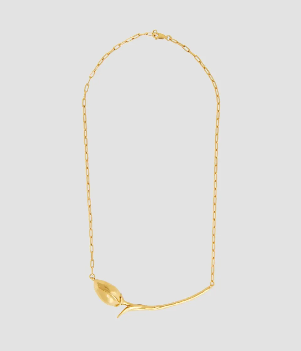 Erdem Bloom collana bocciolo oro vermeil argento 925