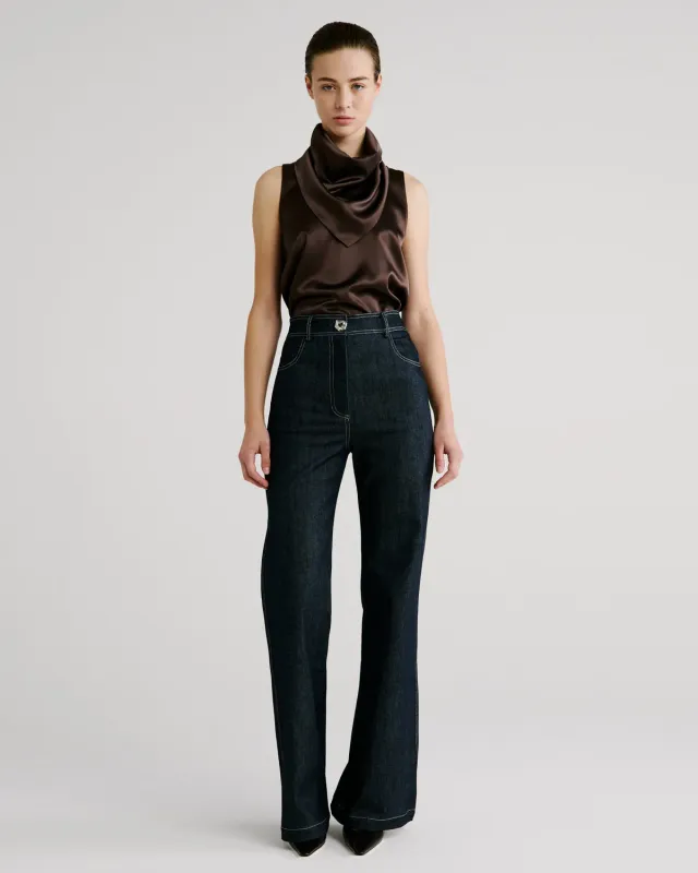 Violante Nessi Francis jeans blu in denim cotone bio