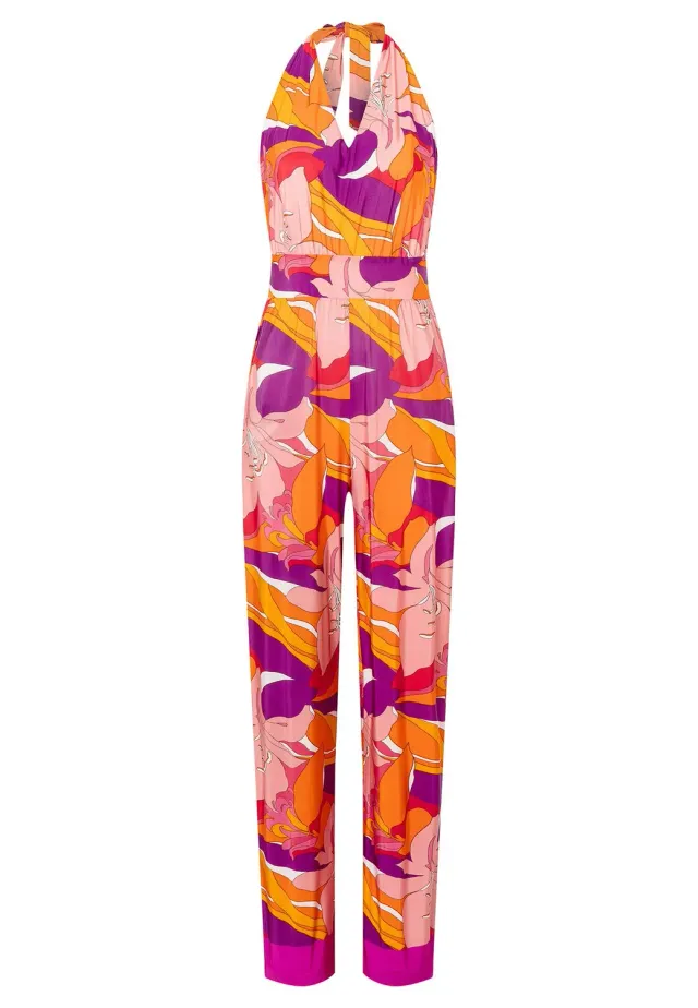 Ana Alcazar Loasa tuta jumpsuit floreale scollo halter