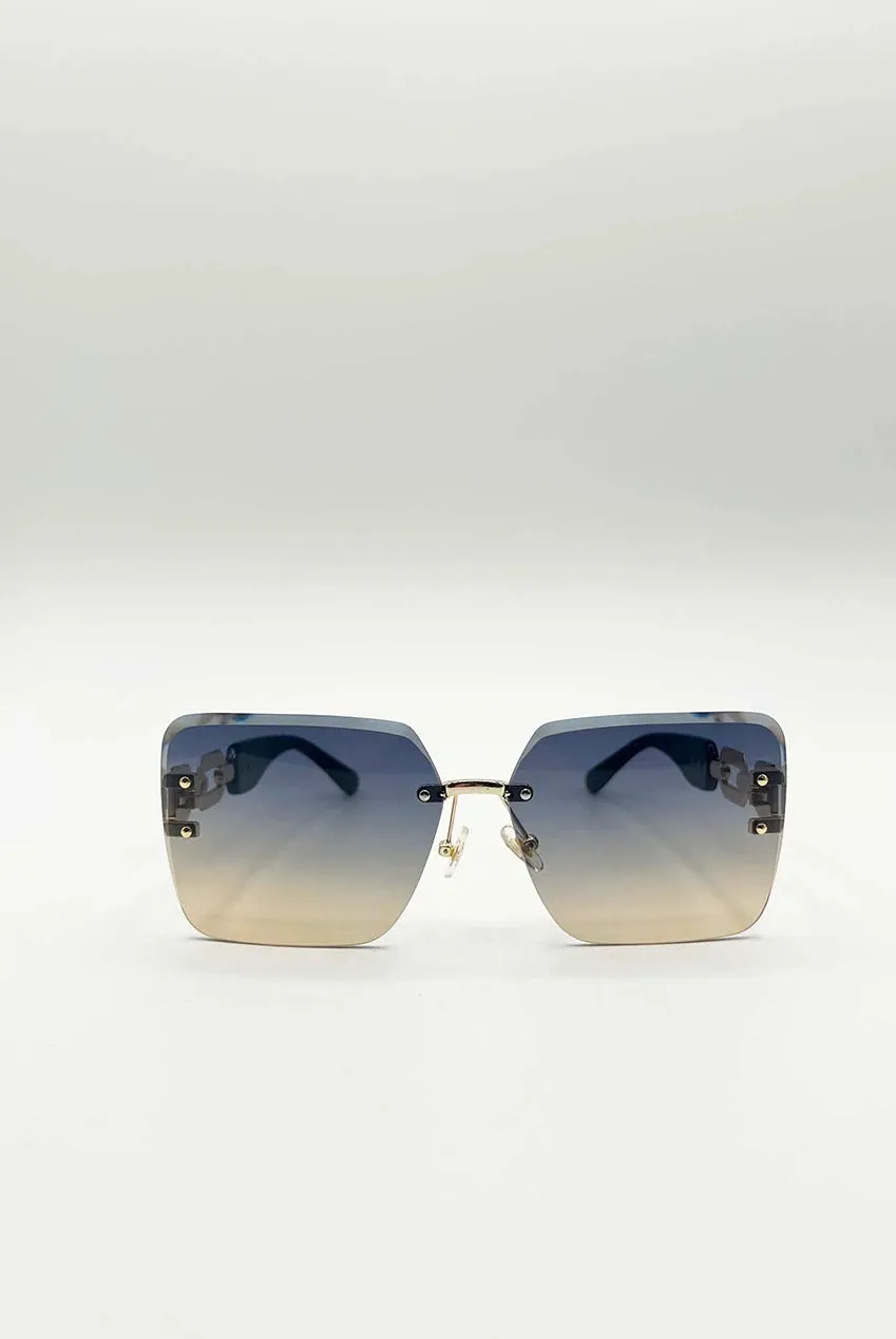 SVNX SG2501020 occhiali da sole blu navy oro UV400