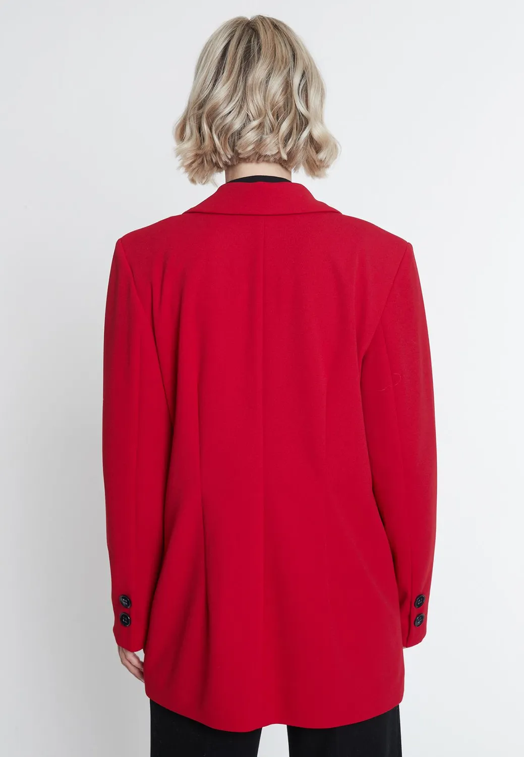 Ana Alcazar Mebany blazer oversize rosso tasche larghe