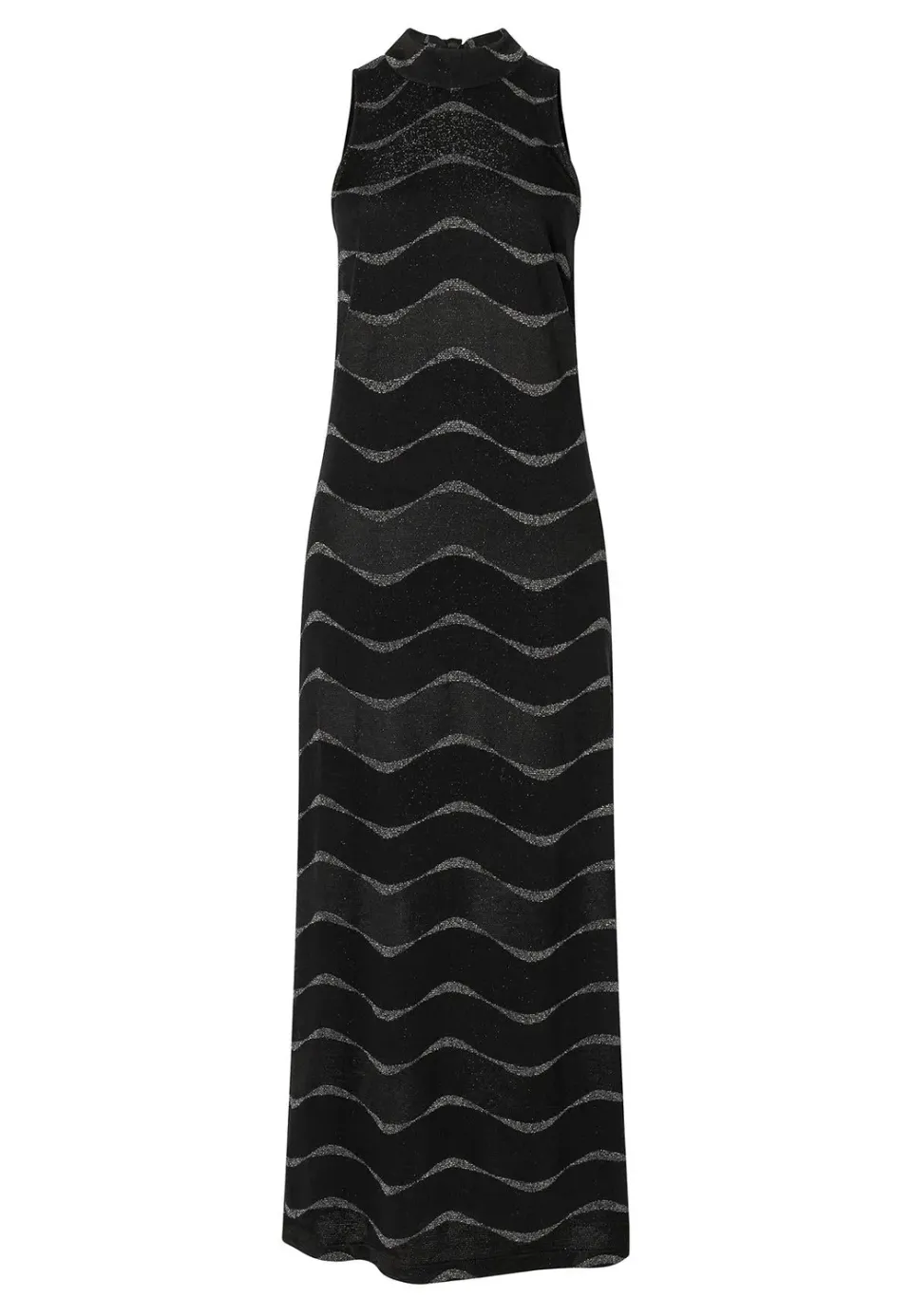 Ana Alcazar Olfina abito maxi nero lurex