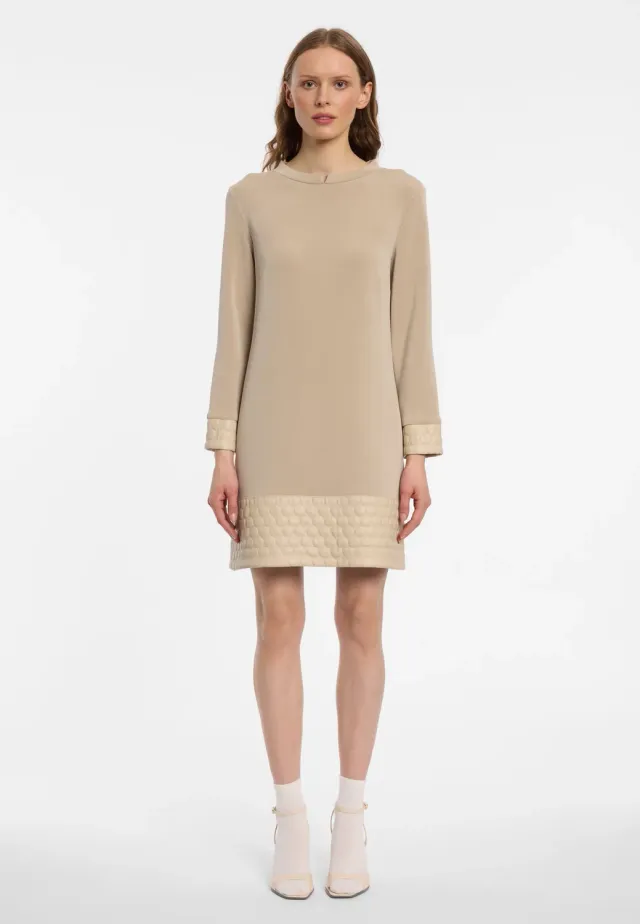 Ana Alcazar Enza abito tunica jersey trapuntato crema